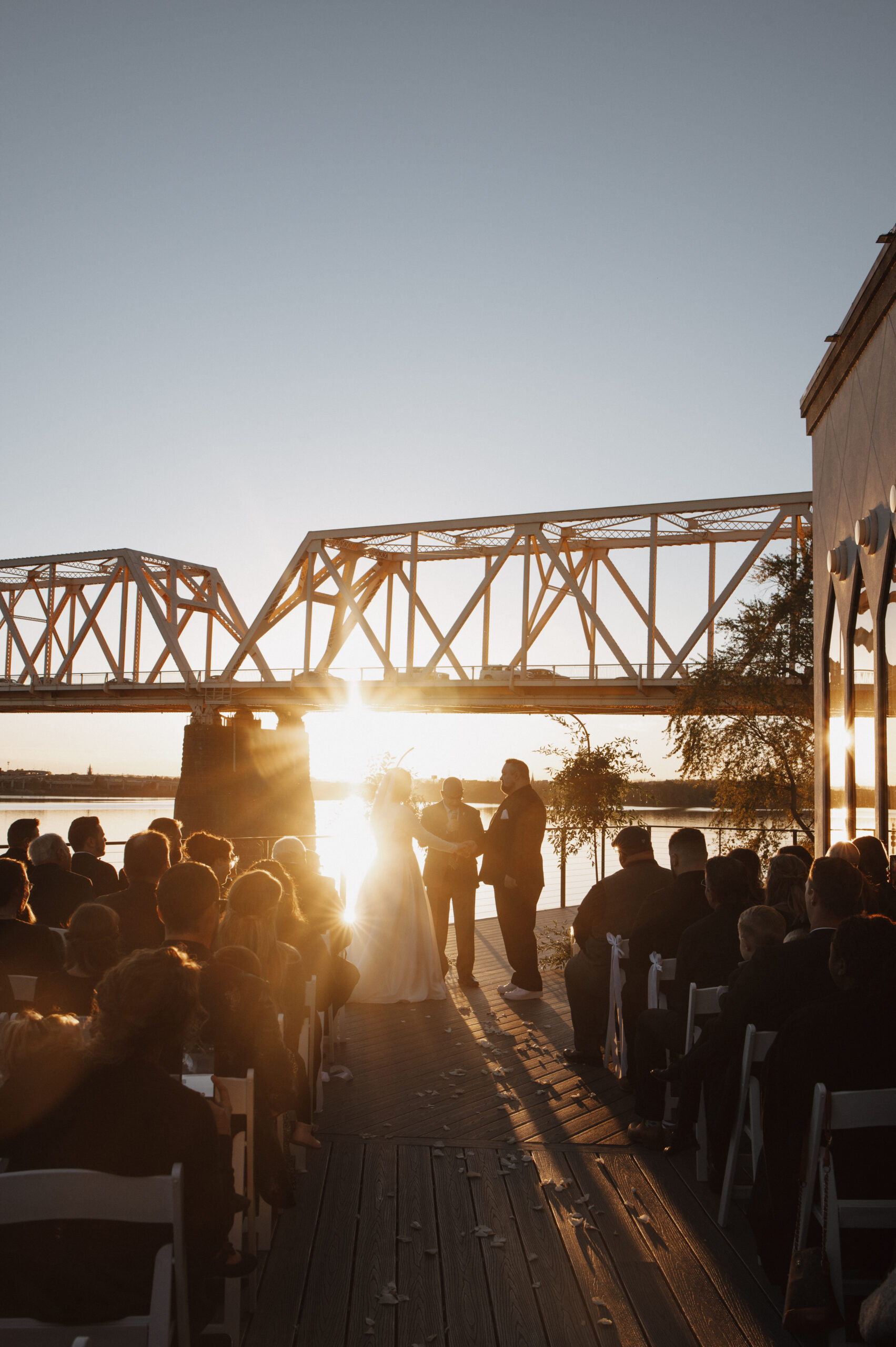 Bride and Groom getting married at The Jefferson in Jeffersonville IN 